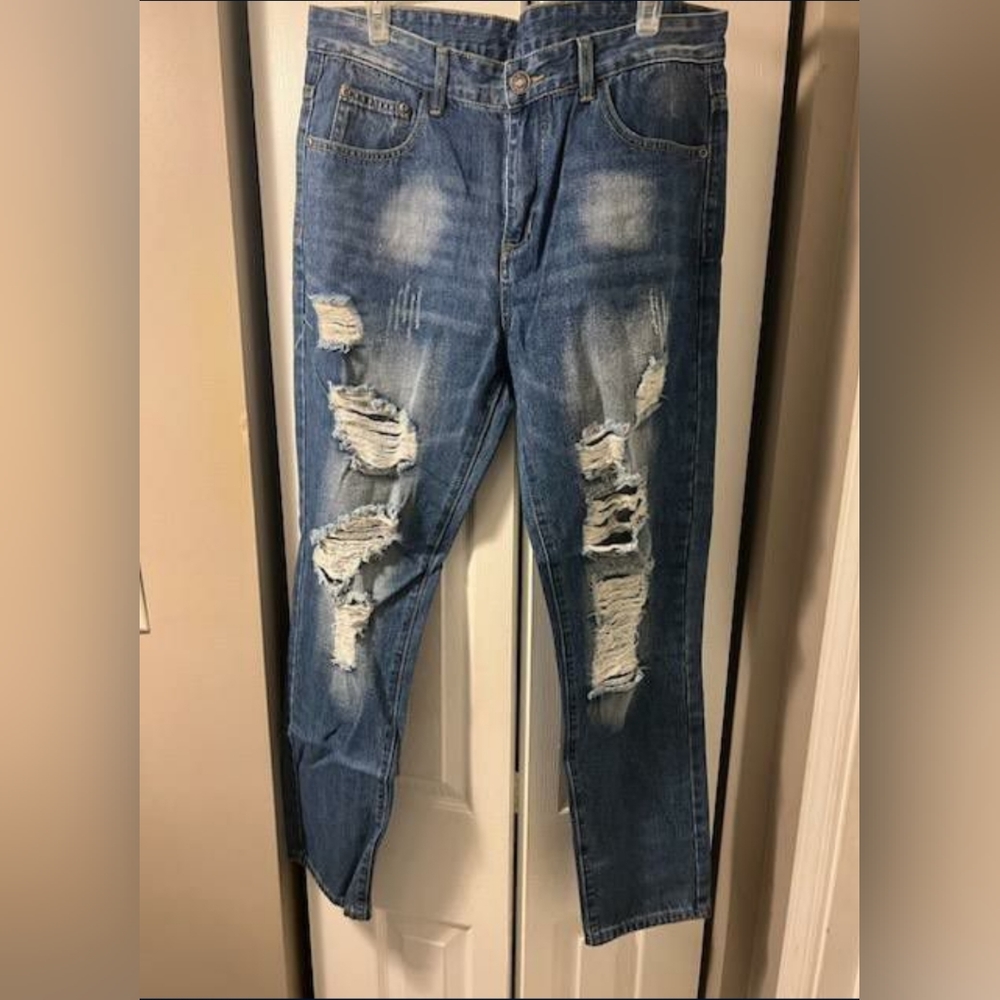 Men's Ripped Distressed Denim Jeans